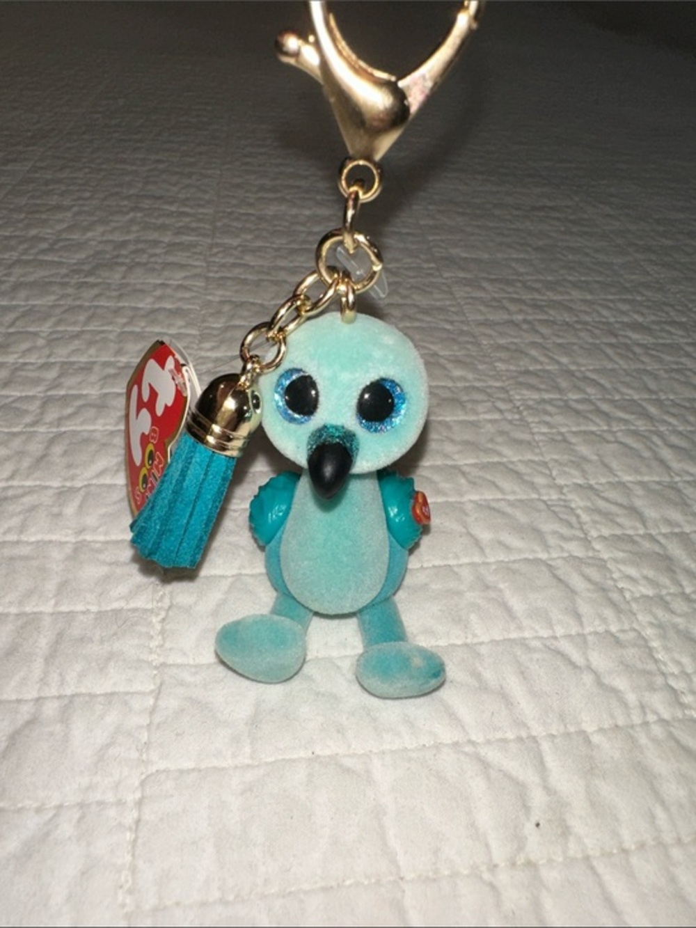 TY Beanie Babies Beanie Boo William Keychain Tassel and Tag Attached